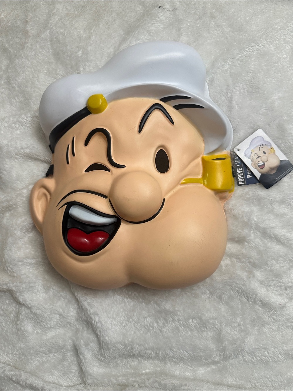 Popeye Character Wall Accent - White Hat, Yellow Pipe